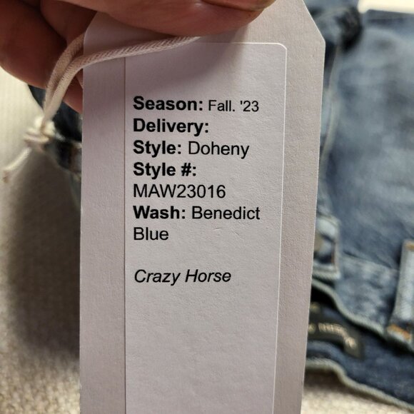 Modern American Womens Straight Leg High-Waisted Blue Denim Jeans Size 26 NWT - Picture 8 of 16